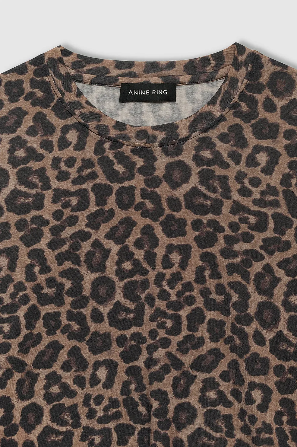 Sylvie Long Sleeve Tee - Black And Brown Leopard sold by Anine Bing product image thumbnail 4