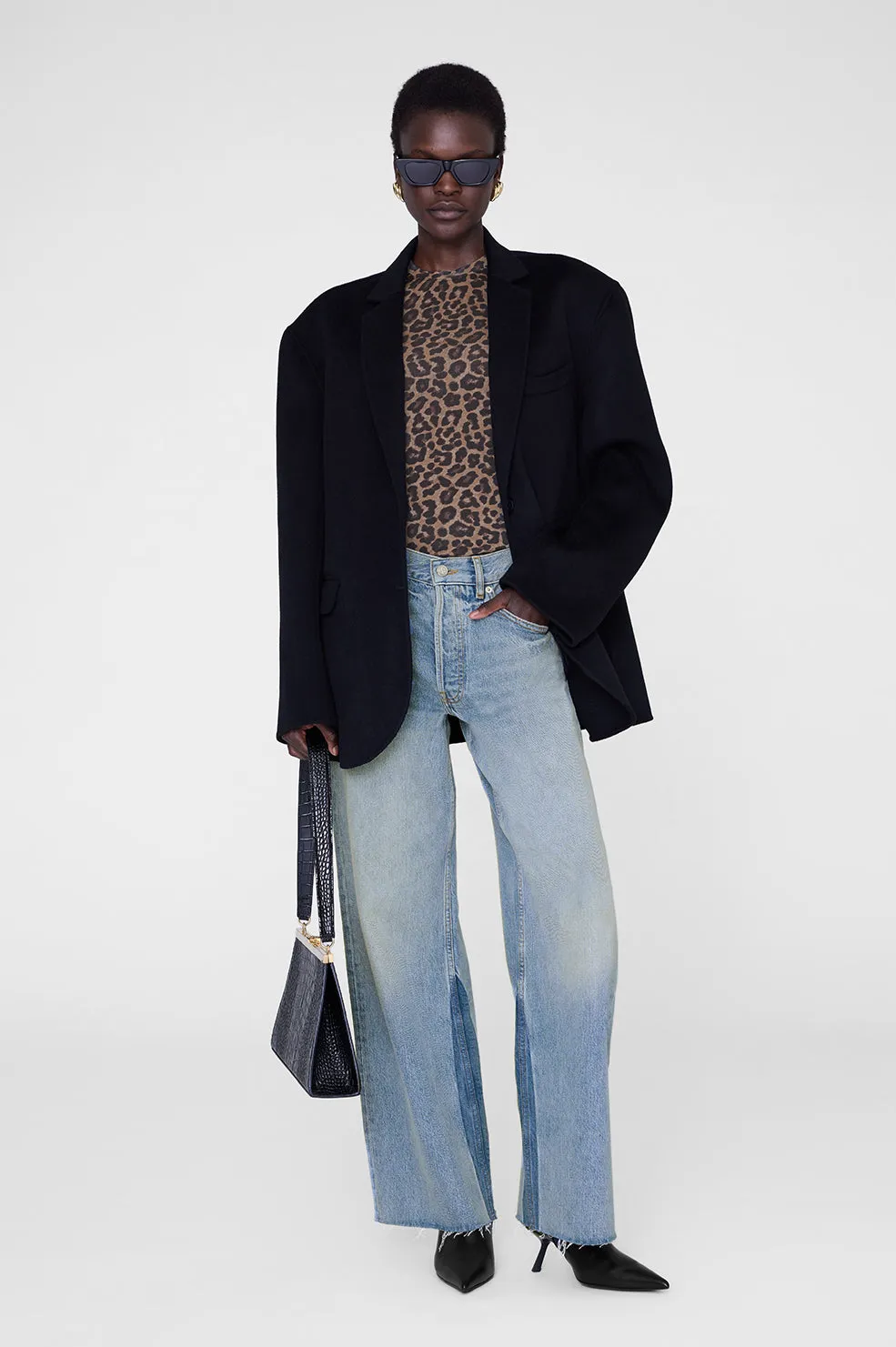 Sylvie Tee - Black And Brown Leopard sold by Anine Bing product image thumbnail 5