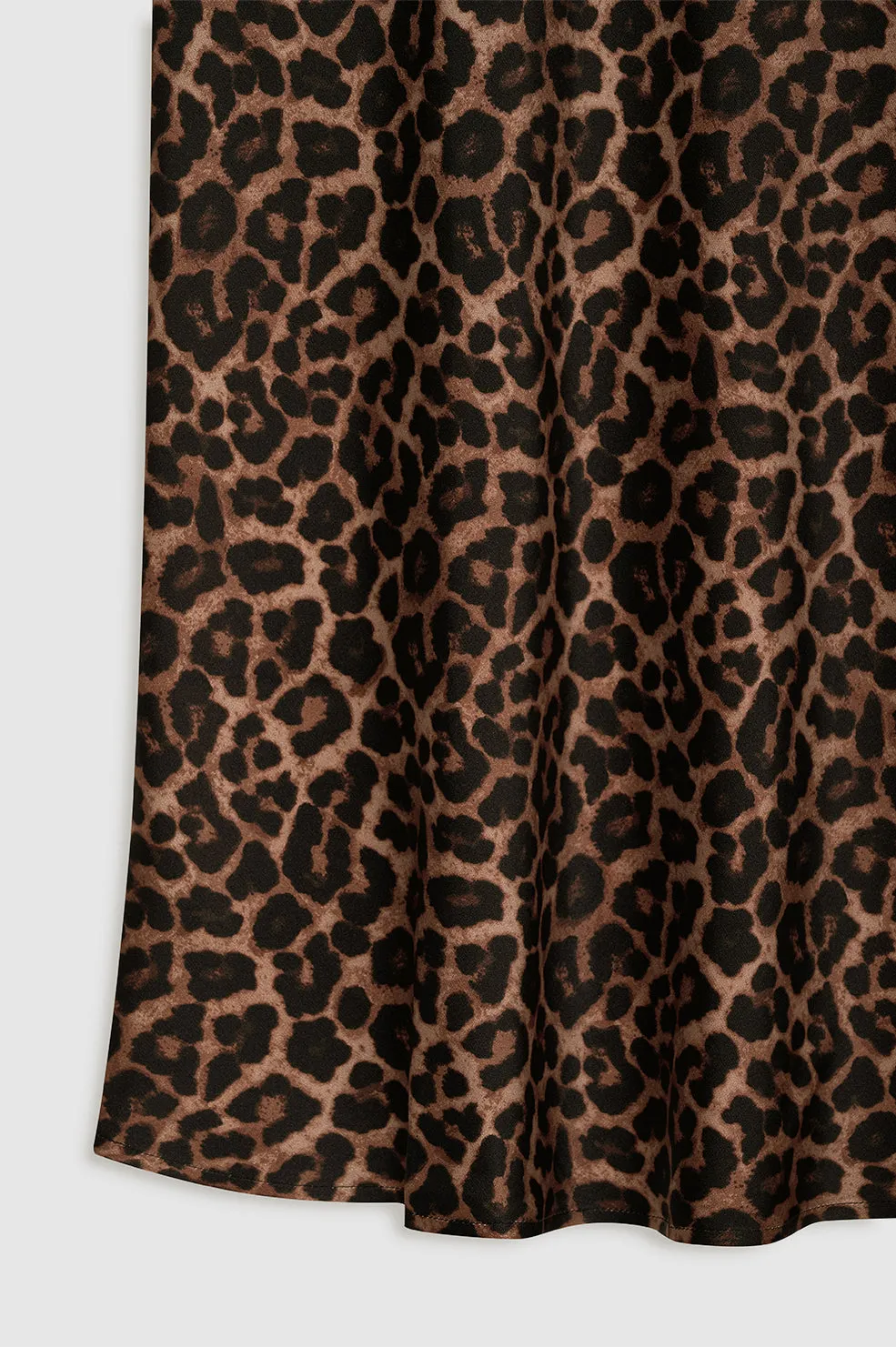 Printed Bar Silk Skirt - Black And Brown Leopard sold by Anine Bing product image thumbnail 4