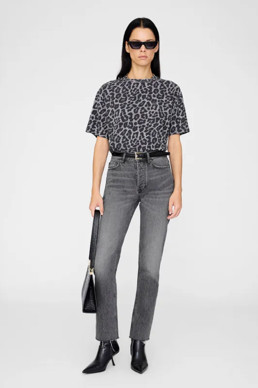 Cohen Tee - Grey Leopard sold by Anine Bing