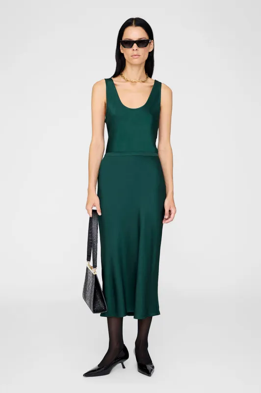 Bar Silk Skirt - Dark Teal sold by Anine Bing