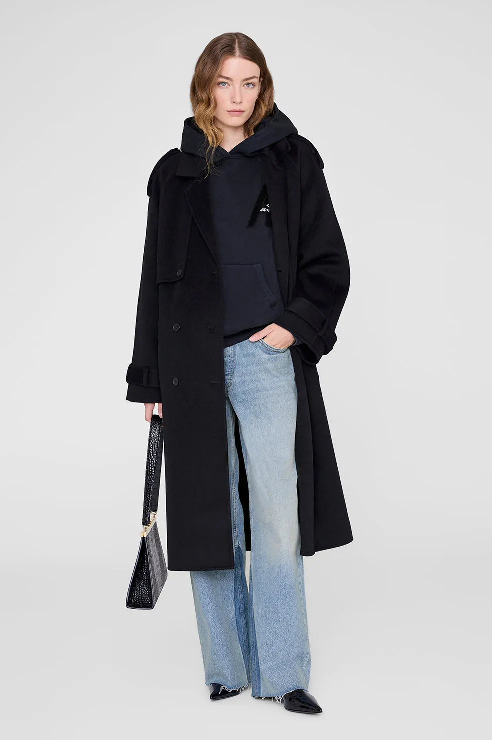 Jaci Hoodie Letterman - Vintage Black sold by Anine Bing product image thumbnail 5