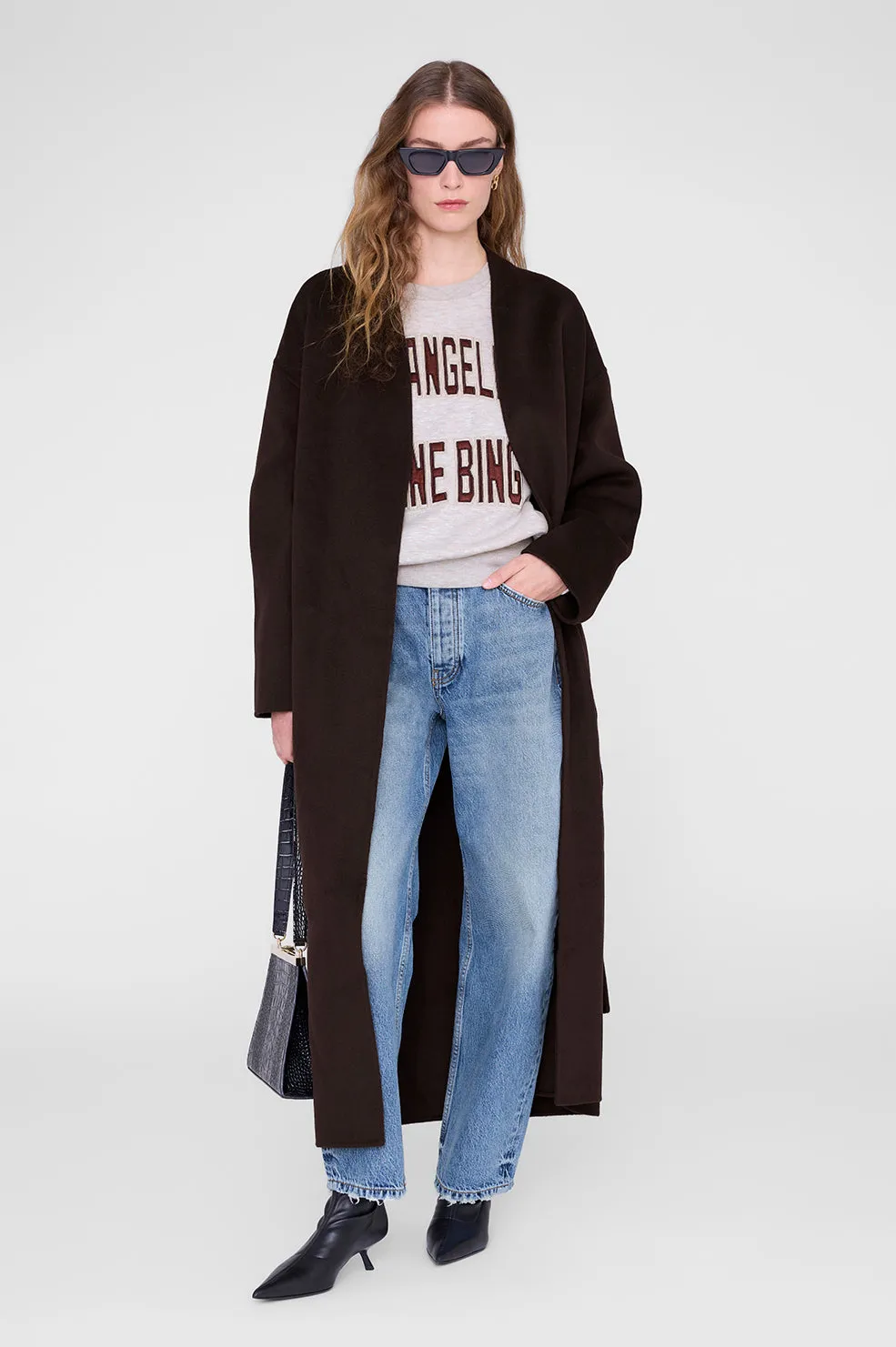 Harry Shrunken Sweatshirt La - Oatmeal Melange sold by Anine Bing product image thumbnail 5