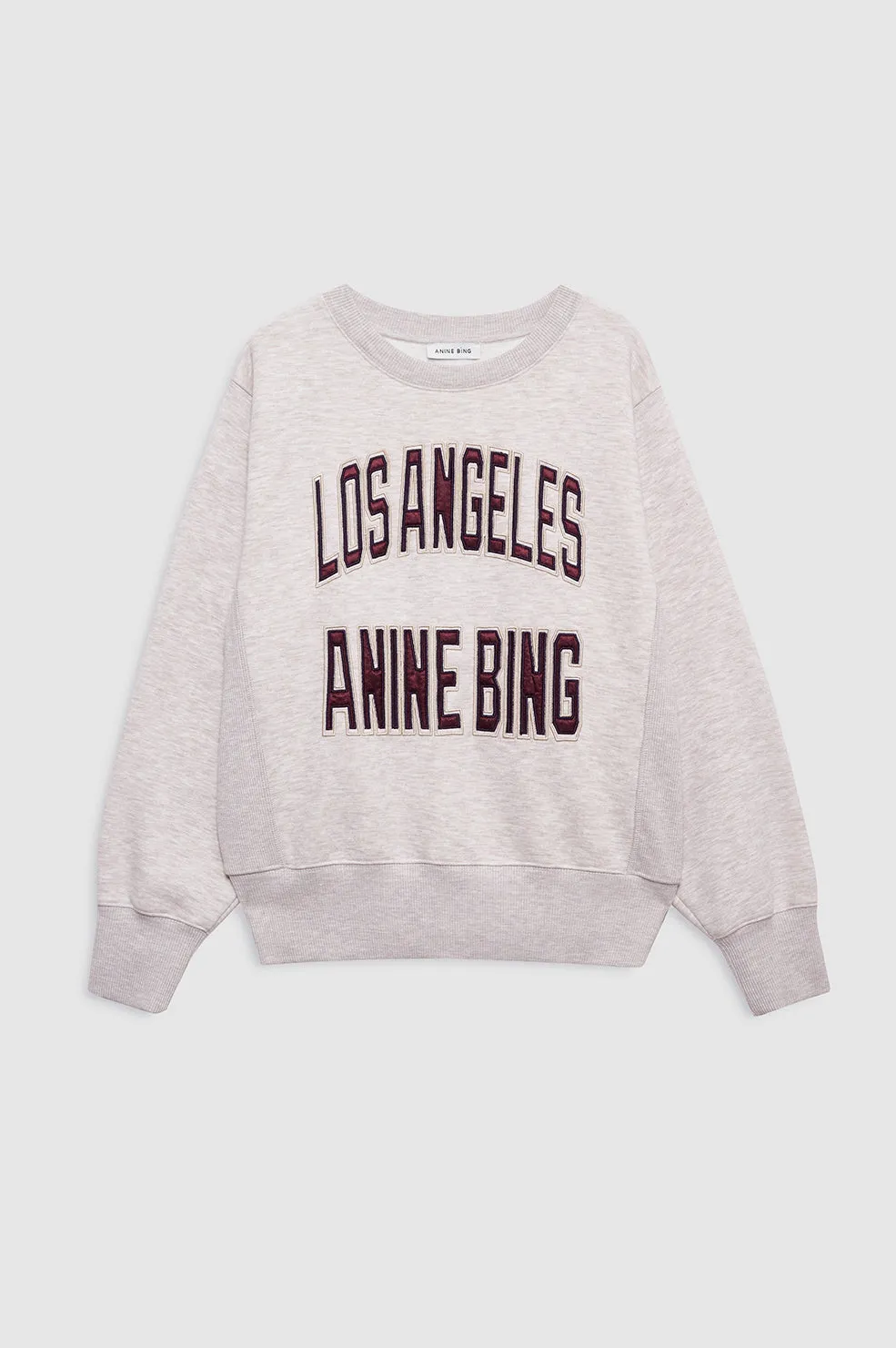 Harry Shrunken Sweatshirt La - Oatmeal Melange sold by Anine Bing product image thumbnail 3