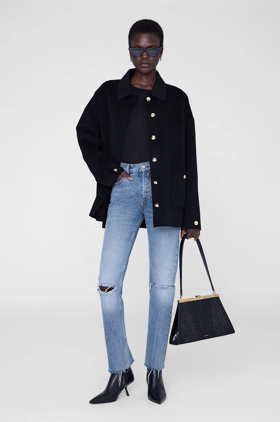 Sylvie Long Sleeve Tee - Black sold by Anine Bing product image thumbnail 5