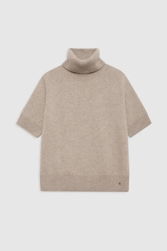 Jackson Turtleneck Sweater - Stone Melange sold by Anine Bing
