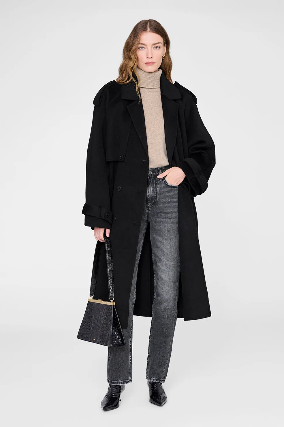 Jackson Turtleneck Sweater - Stone Melange sold by Anine Bing product image thumbnail 5