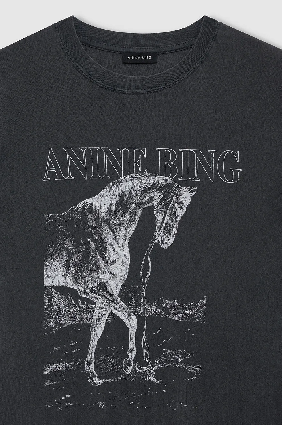 Lili Tee Horse - Washed Black sold by Anine Bing product image thumbnail 3