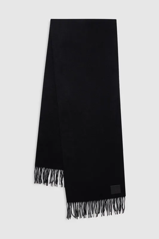 Augustina Scarf - Black Wool sold by Anine Bing