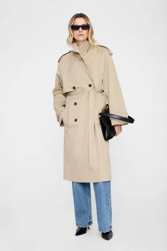 Rickie Maxi Trench - Beige sold by Anine Bing