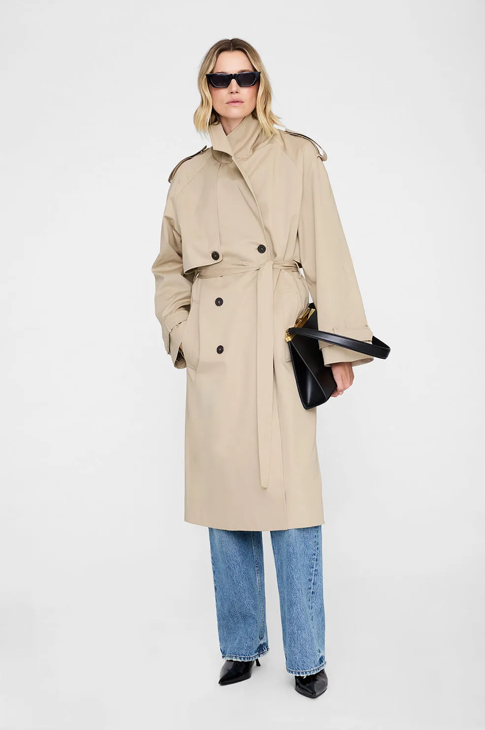 Rickie Maxi Trench - Beige sold by Anine Bing