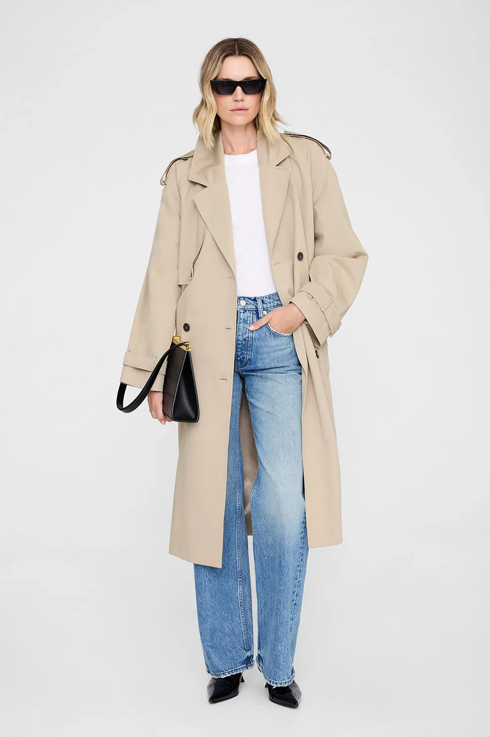 Rickie Maxi Trench - Beige sold by Anine Bing product image thumbnail 2