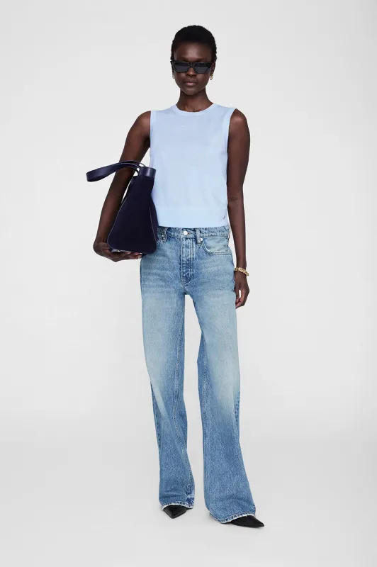 Moni Crop Tank - Pale Blue sold by Anine Bing