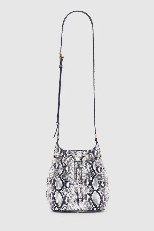Mini Alana Bucket Bag - Python sold by Anine Bing