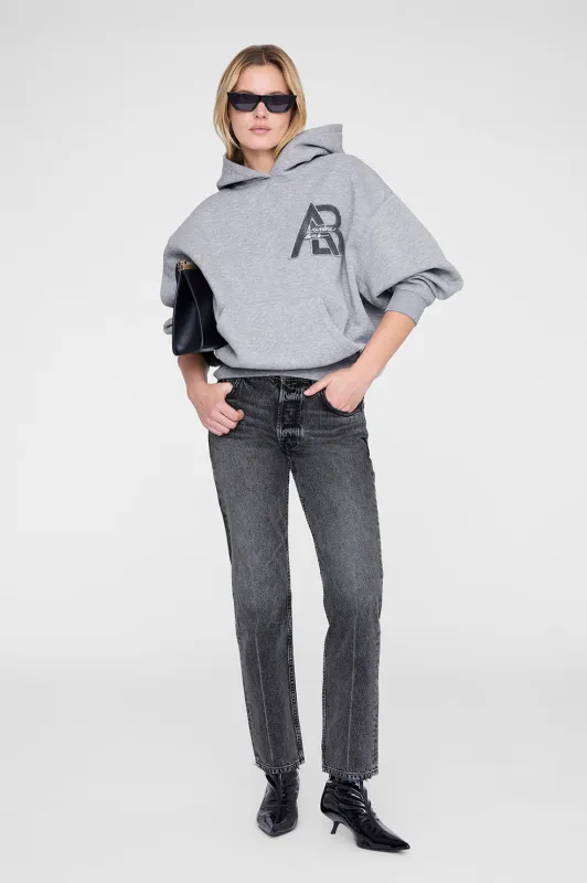 Jaci Hoodie Letterman - Medium Heather Grey sold by Anine Bing