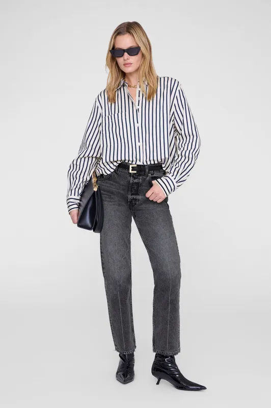 Essie Cropped Shirt - Maritime Stripe sold by Anine Bing