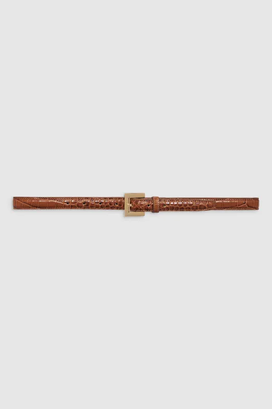 Nicola Belt - Embossed Brown sold by Anine Bing