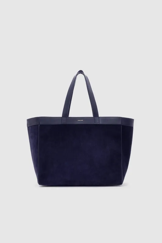 Medium Rio Tote - Navy Suede sold by Anine Bing