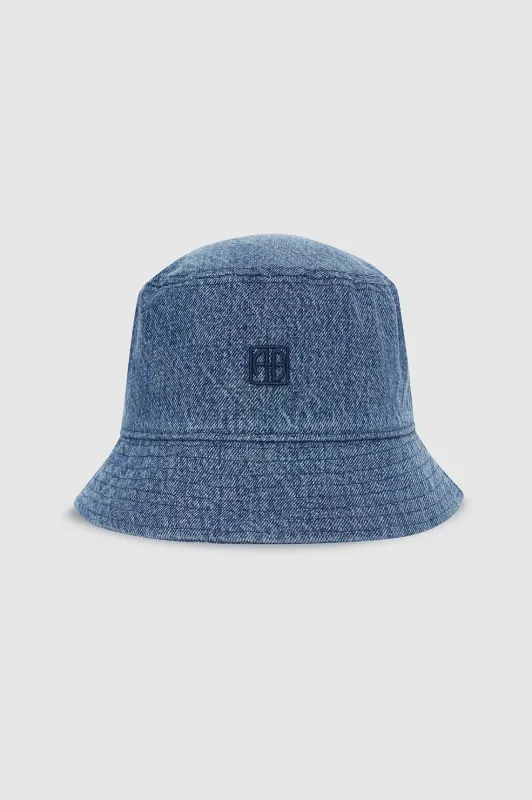 Nicks Bucket Hat - Shadow Blue sold by Anine Bing