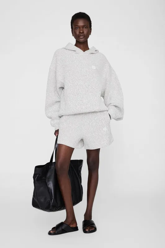 Alec Hoodie Framed Monogram - Ivory And Black sold by Anine Bing