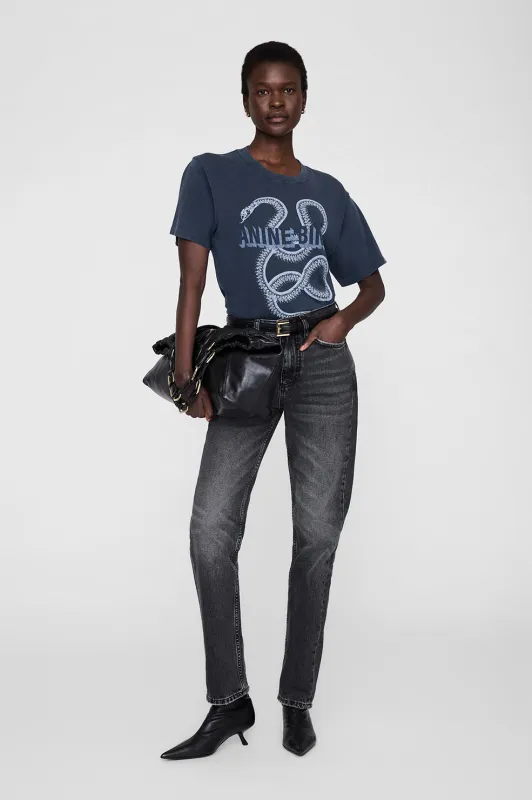 Lili Tee Snake - Washed Black sold by Anine Bing