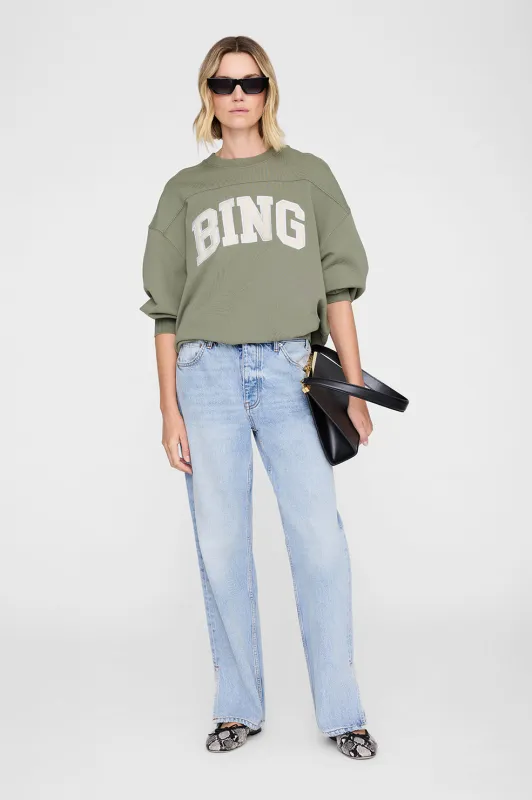 Trenton Sweatshirt Bing - Washed Olive sold by Anine Bing