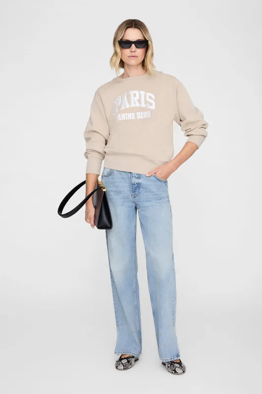 Harry Shrunken Sweatshirt Paris - Beige sold by Anine Bing