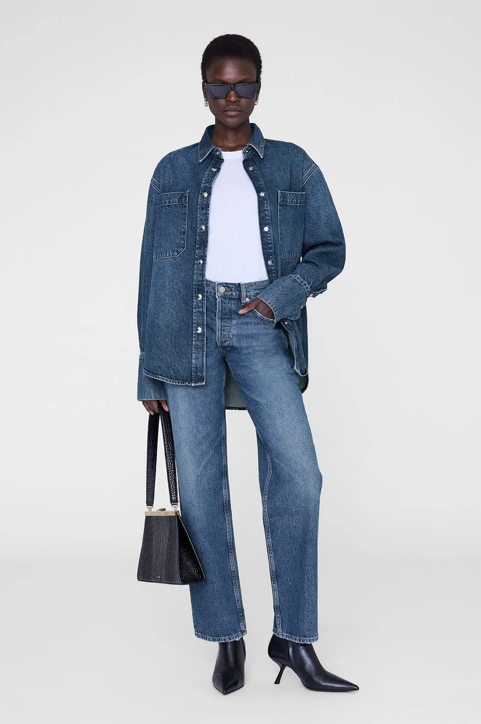 Dante Shirt - Mosaic Blue sold by Anine Bing product image thumbnail 2