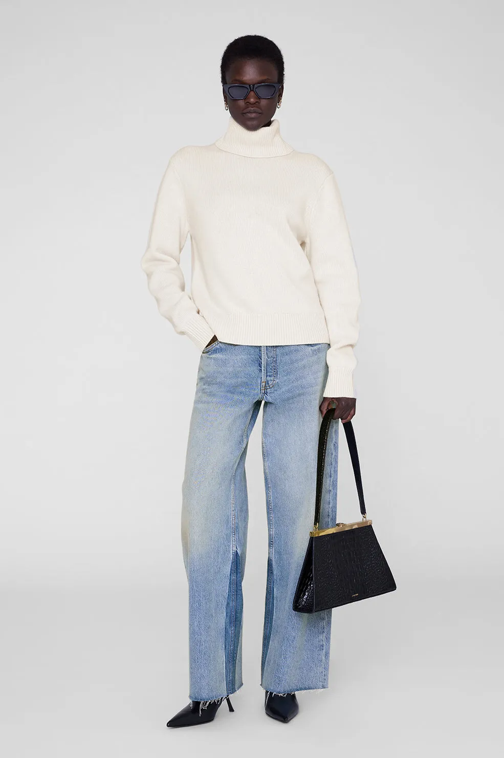 Idra Sweater - Ivory sold by Anine Bing