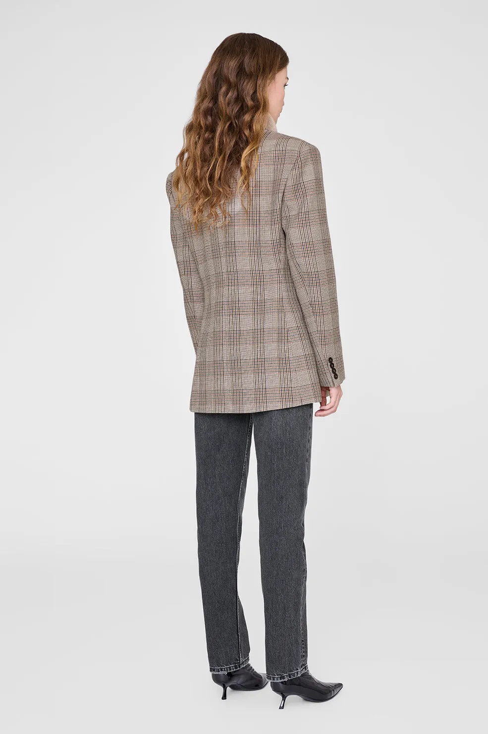 Aretha Blazer - Brown Plaid sold by Anine Bing product image thumbnail 5