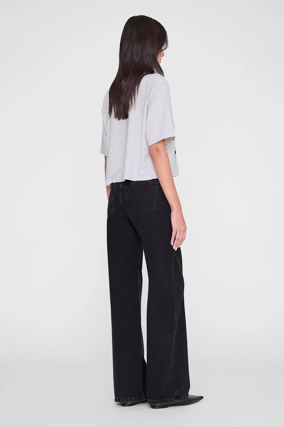 Johnny Cropped Tee - Grey Melange sold by Anine Bing product image thumbnail 3