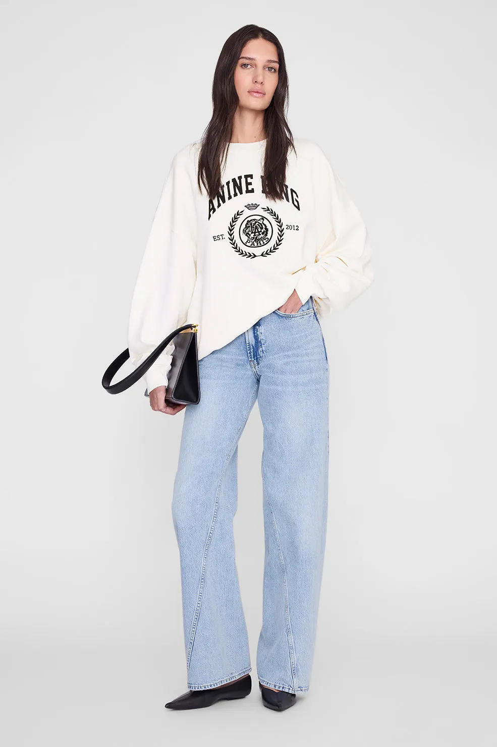 Miles Sweatshirt Collegiate - Cream sold by Anine Bing