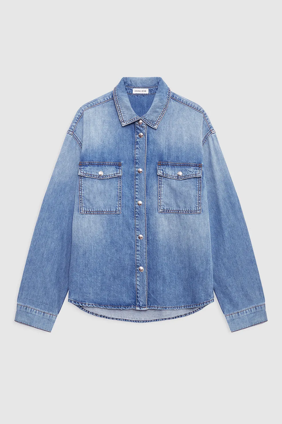 Paxton Shirt - Tidal Blue sold by Anine Bing product image thumbnail 3