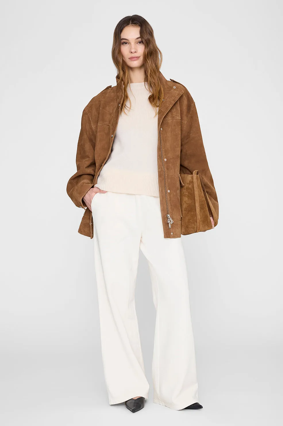 Kacey Sweatpant Monogram - Cream sold by Anine Bing product image thumbnail 2