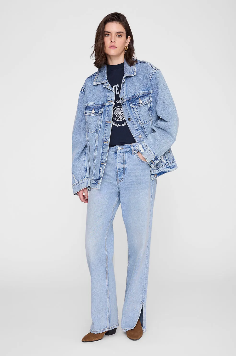 Jaylin Tee Collegiate - Navy sold by Anine Bing product image thumbnail 2