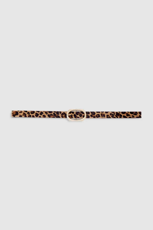 Small Signature Link Belt - Leopard made by Anine Bing