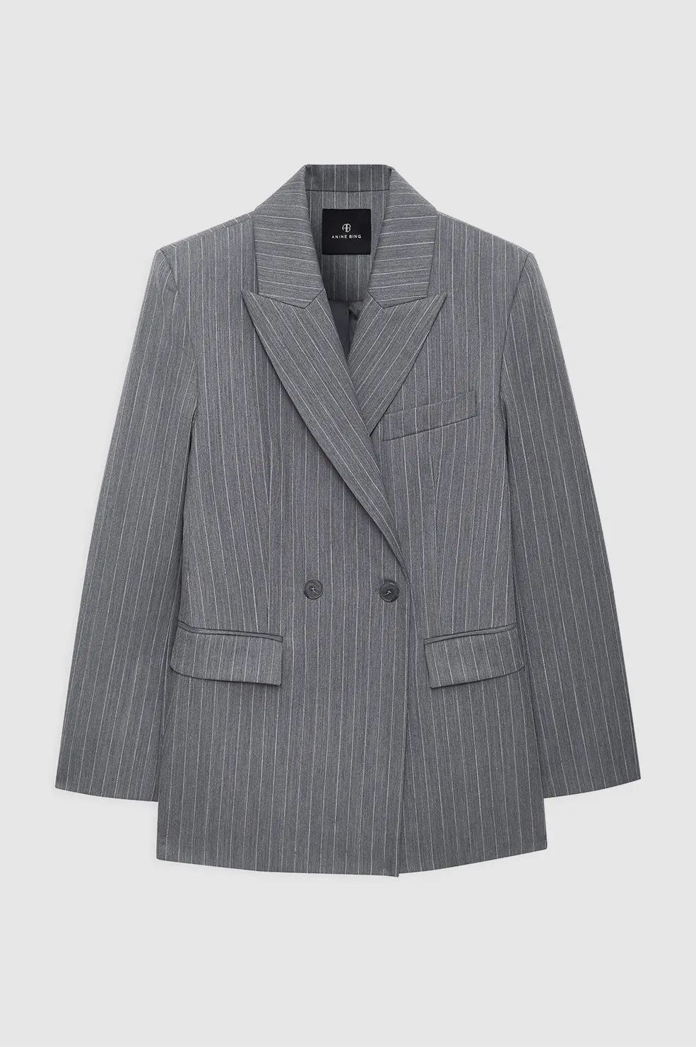 Tiphaine Blazer - Light Grey Pinstripe sold by Anine Bing product image thumbnail 3