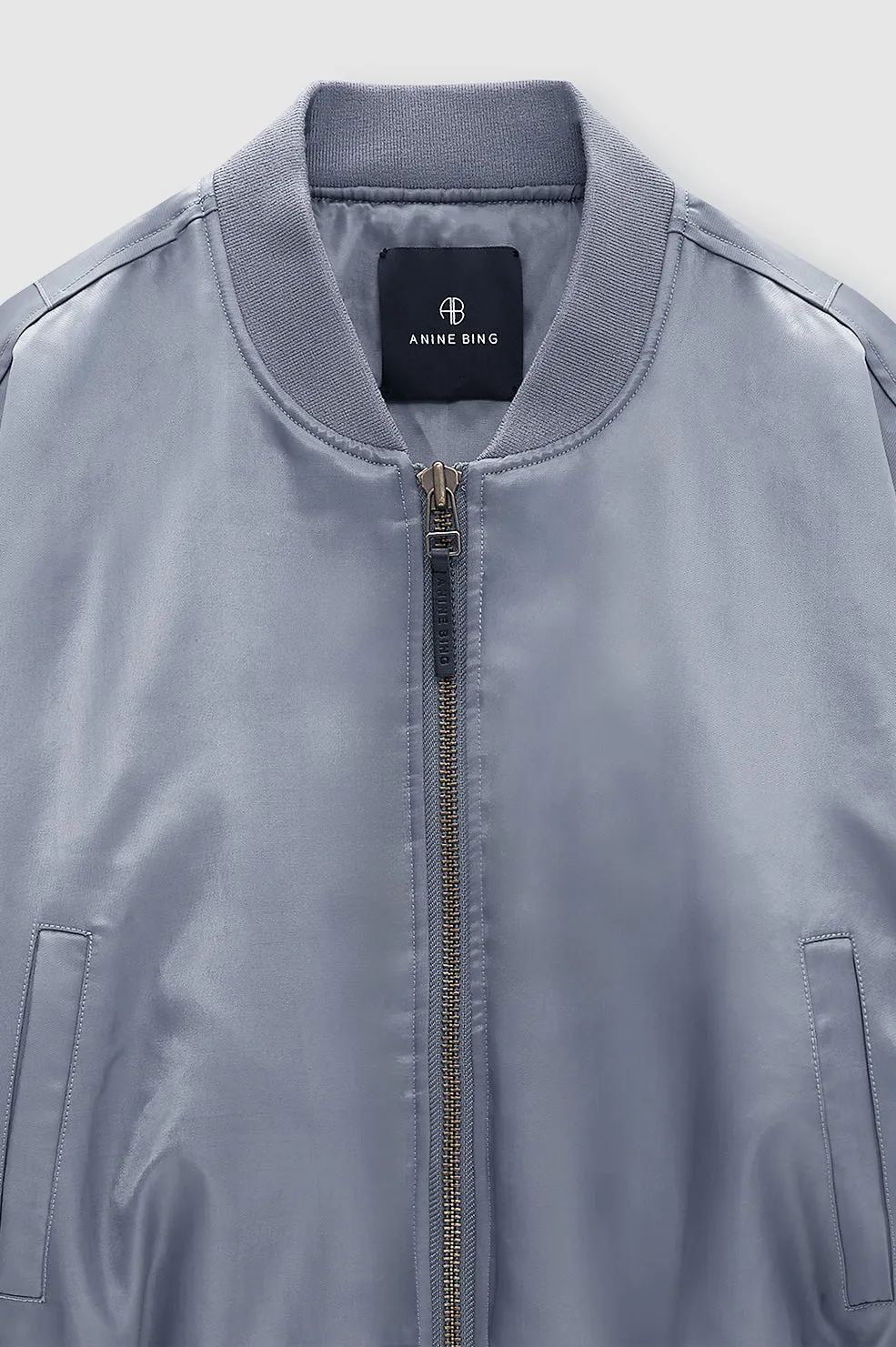 Cropped Leon Bomber - Dark Grey sold by Anine Bing product image thumbnail 4