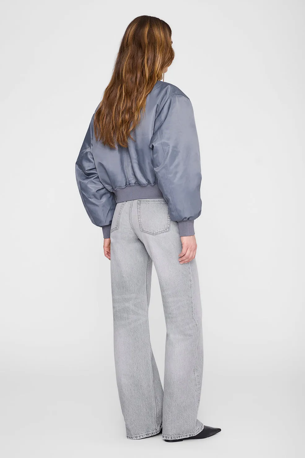 Cropped Leon Bomber - Dark Grey sold by Anine Bing product image thumbnail 5