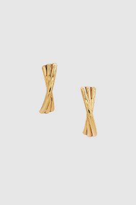 Twist Earrings - 14k Gold sold by Anine Bing
