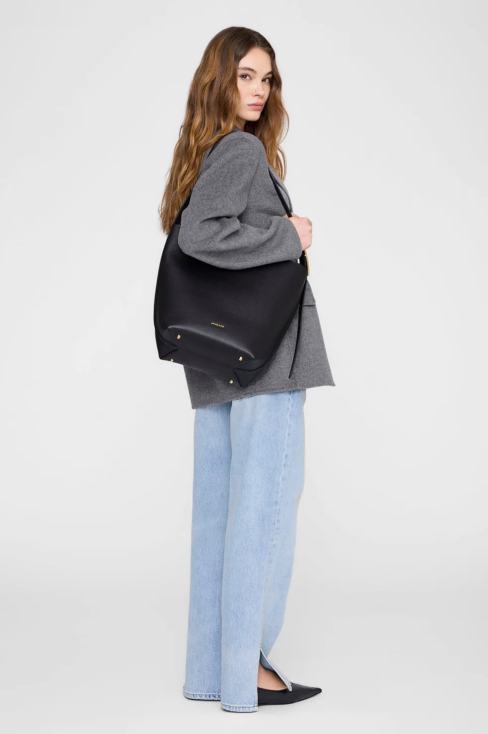 Elly Bucket Bag Grained Leather - Black sold by Anine Bing product image thumbnail 2