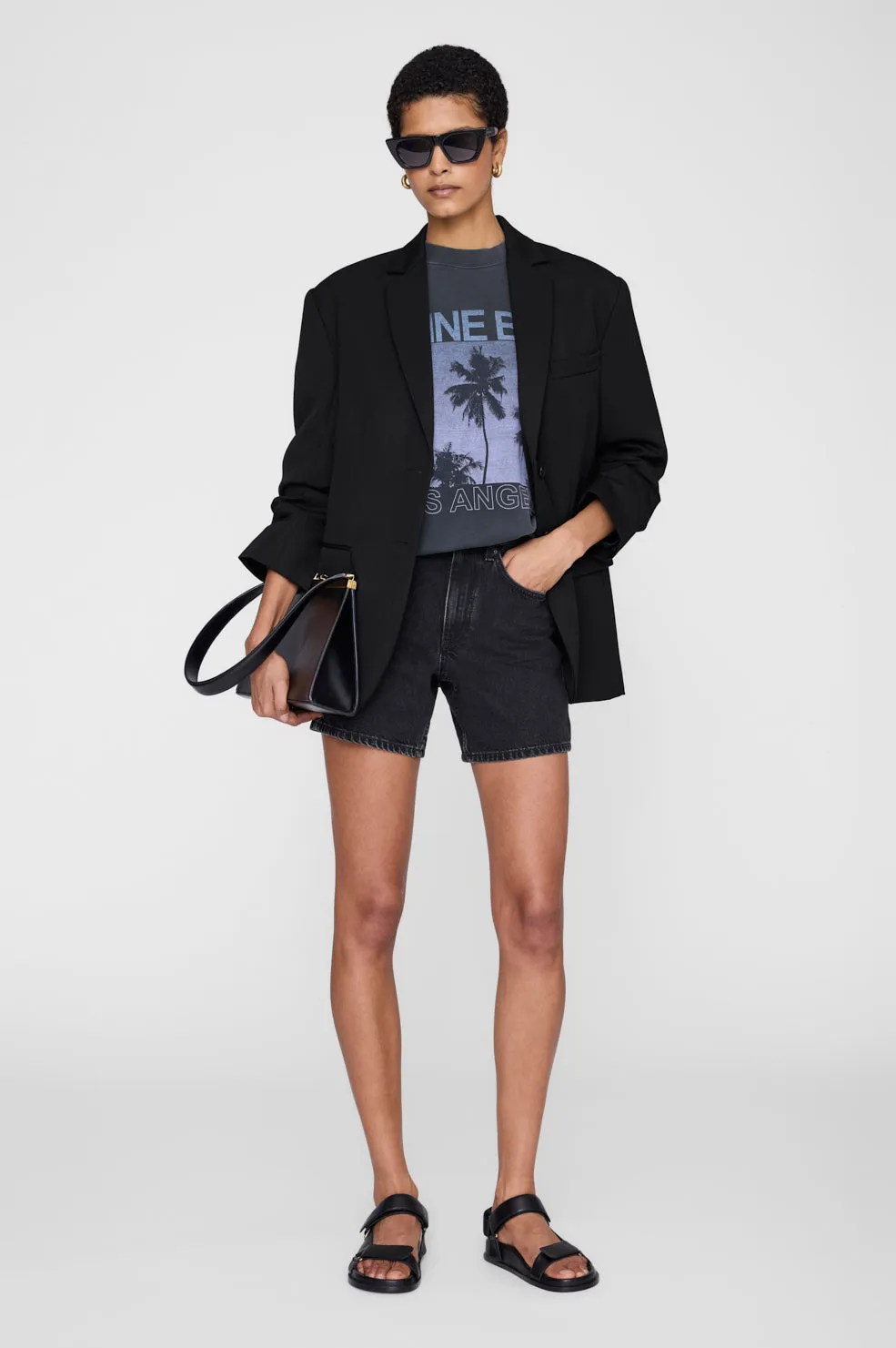 Miles Sweatshirt Palms - Washed Grey sold by Anine Bing product image thumbnail 2