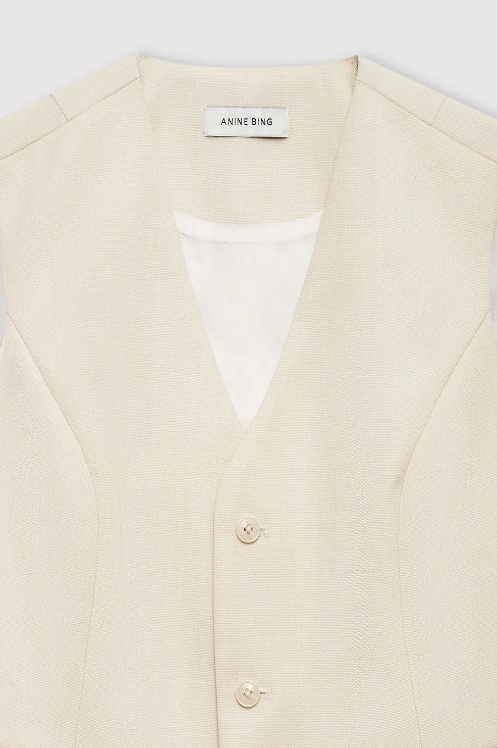 Mario Vest - Ecru sold by Anine Bing product image thumbnail 4