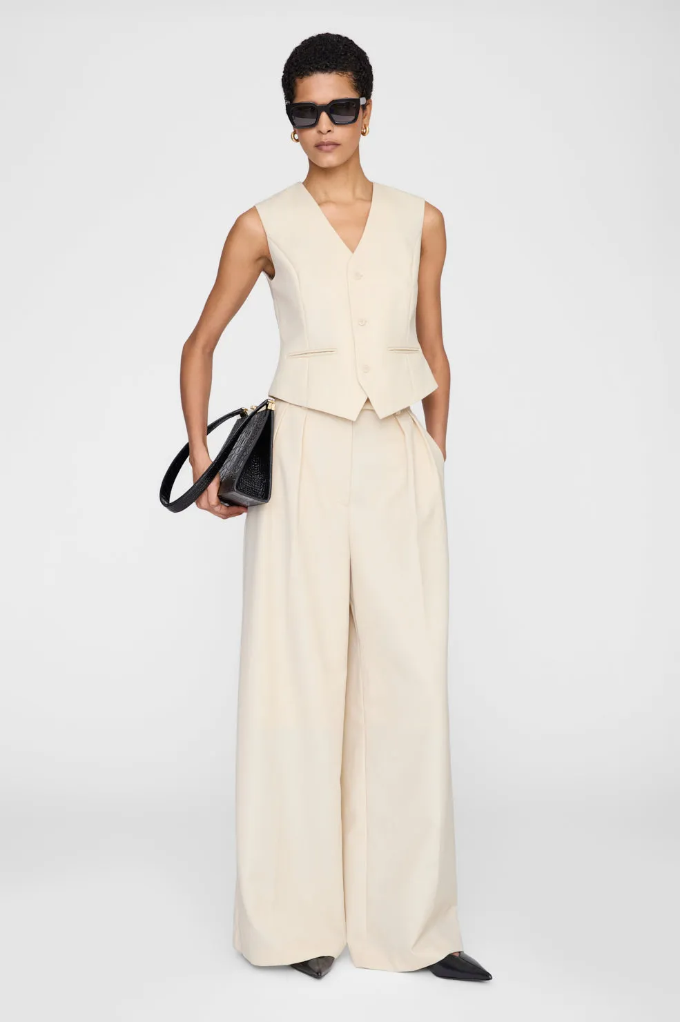 Mario Vest - Ecru sold by Anine Bing