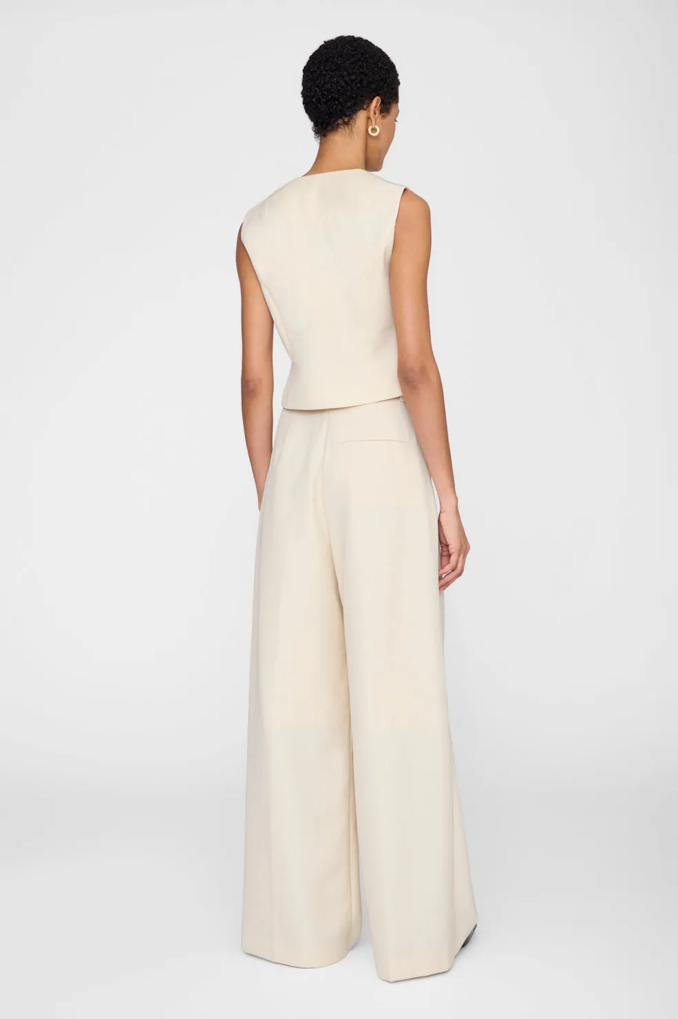 Mario Vest - Ecru sold by Anine Bing product image thumbnail 5