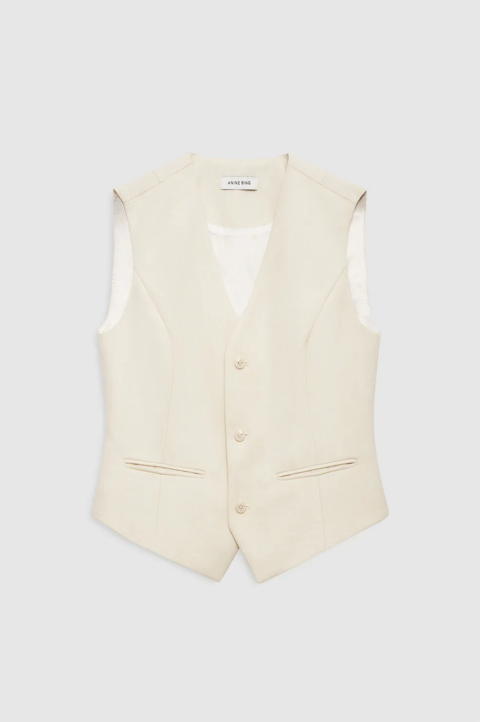 Mario Vest - Ecru sold by Anine Bing product image thumbnail 3
