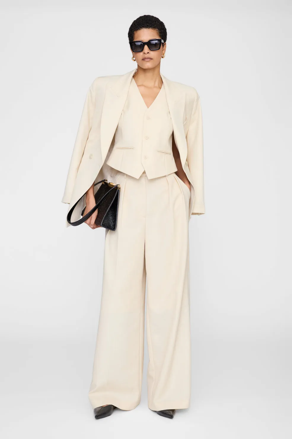 Mario Vest - Ecru sold by Anine Bing product image thumbnail 2