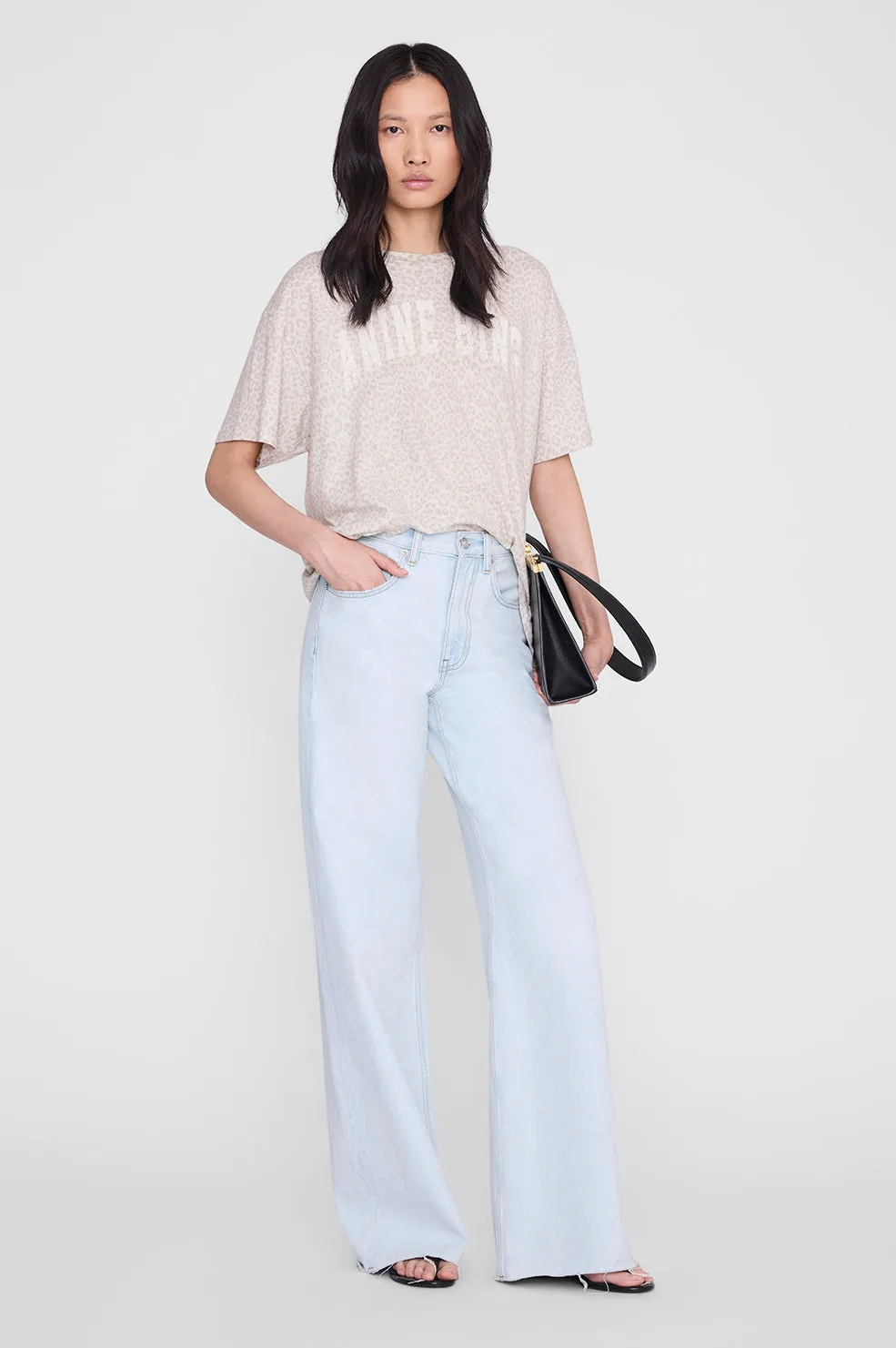 Cade Tee Anine Bing - Washed White Leopard sold by Anine Bing