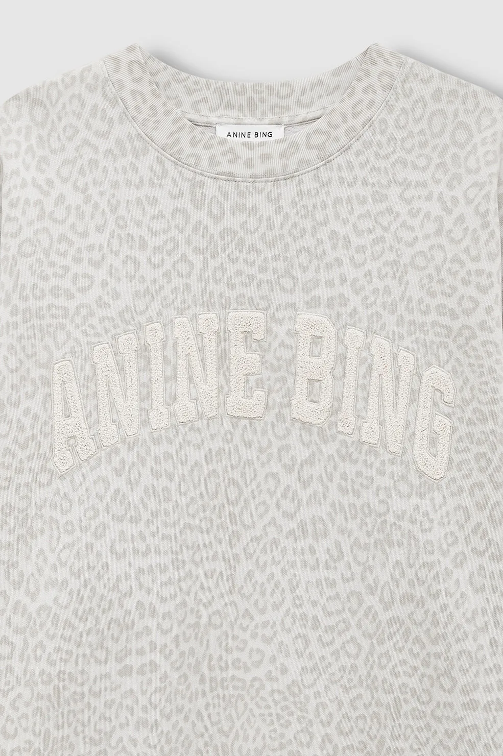 Miles Sweatshirt Anine Bing - Washed White Leopard sold by Anine Bing product image thumbnail 4
