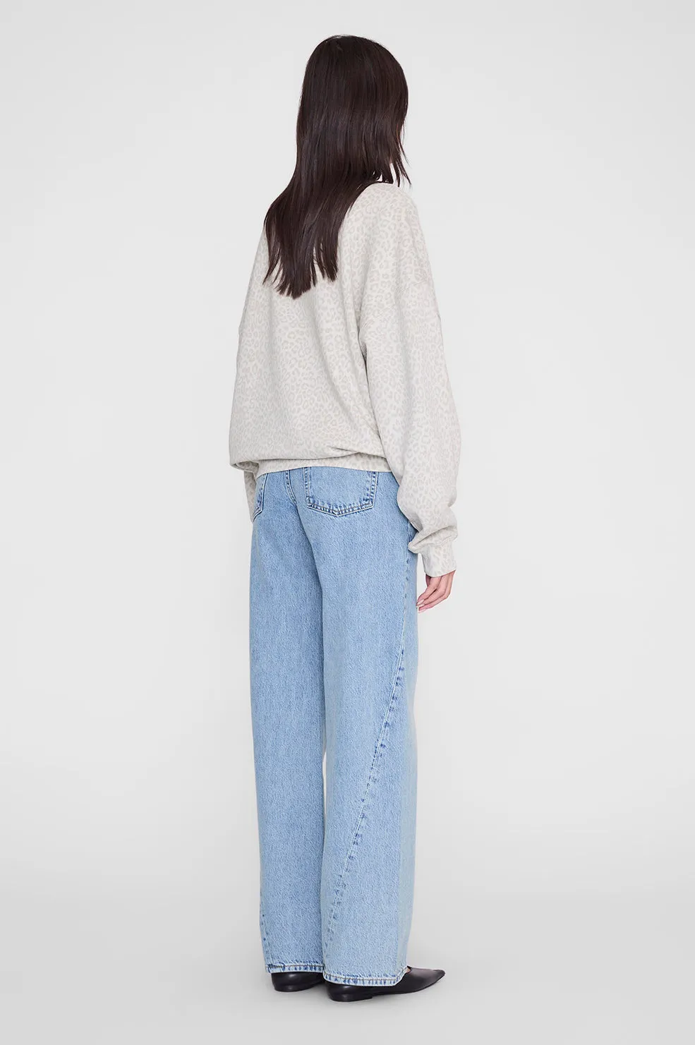 Miles Sweatshirt Anine Bing - Washed White Leopard sold by Anine Bing product image thumbnail 2